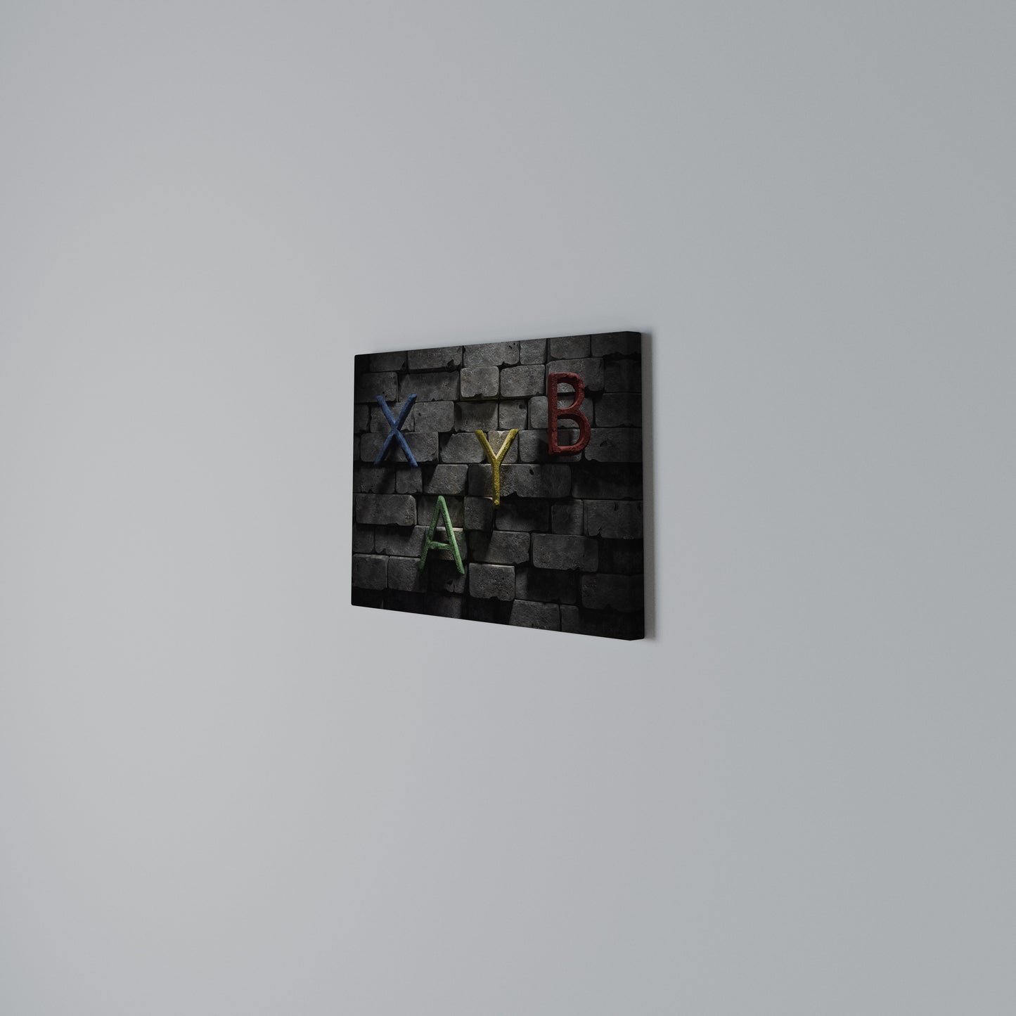 GAMER BRICK LETTERS Horizontal Canvas Print