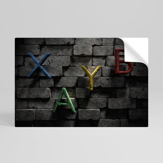 GAMER BRICK LETTERS horisontell affisch med skalbar text