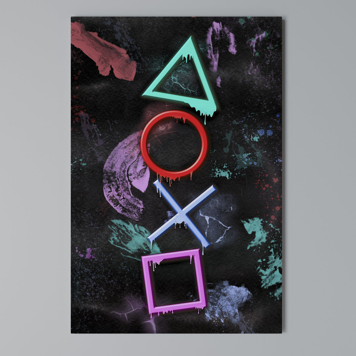 UPRISING NEON ICONS Vertical Canvas Print