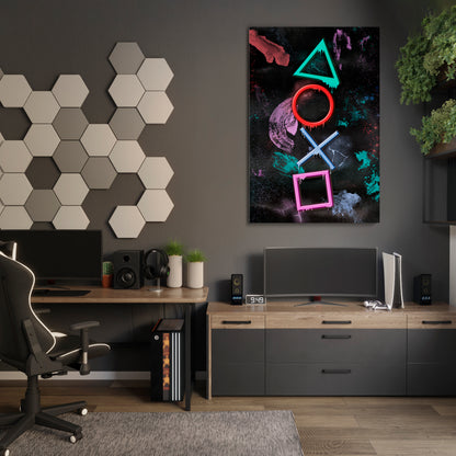 UPRISING NEON ICONS Vertical Canvas Print