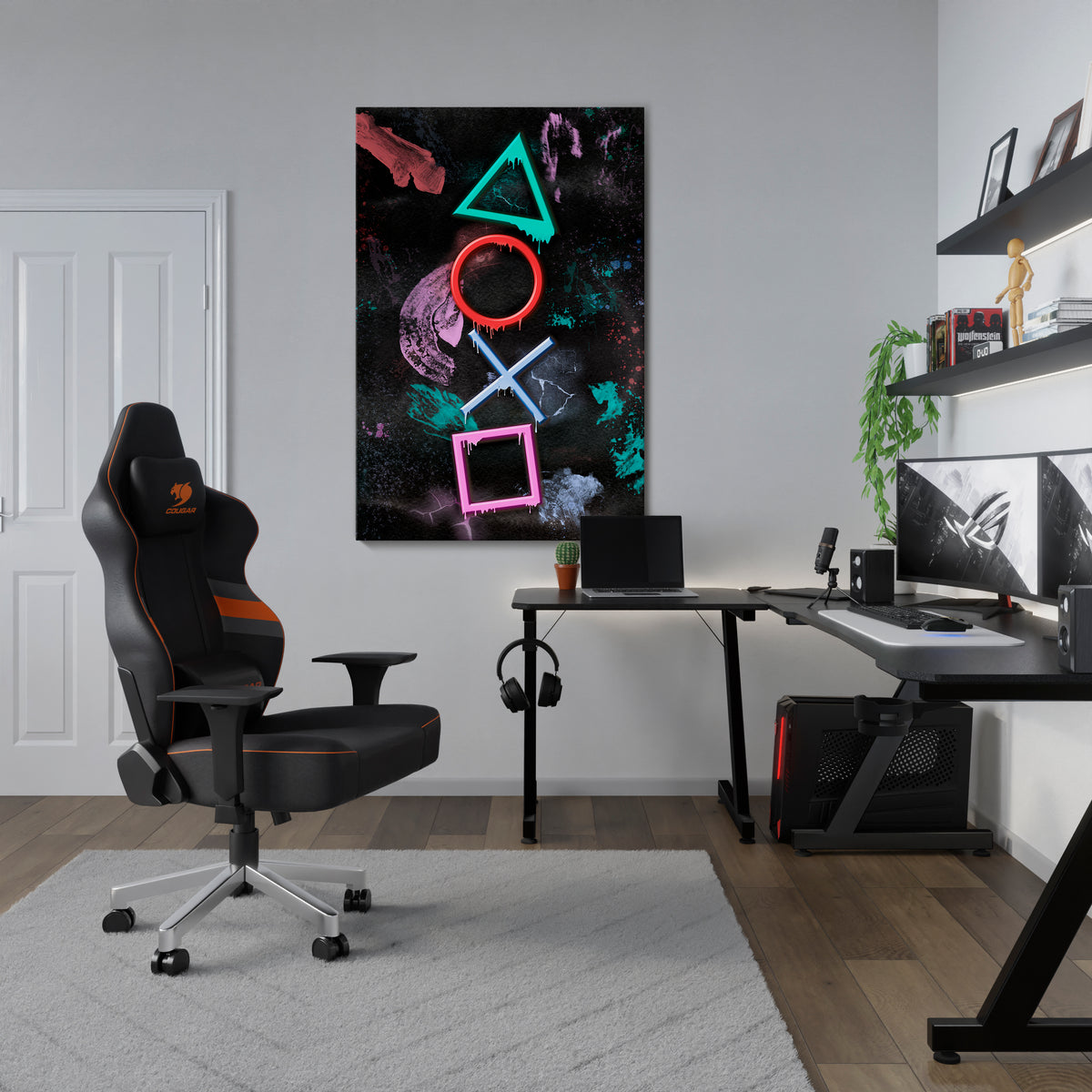 UPRISING NEON ICONS Vertical Canvas Print