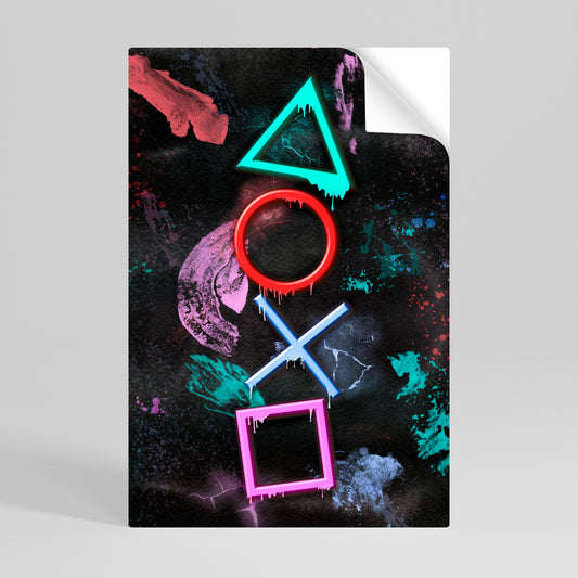 UPRISING NEON ICONS Vertikal Poster med självhäftande mönster