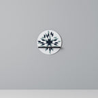 DAWN MOSAIC Round Art Shelf In Black Finish