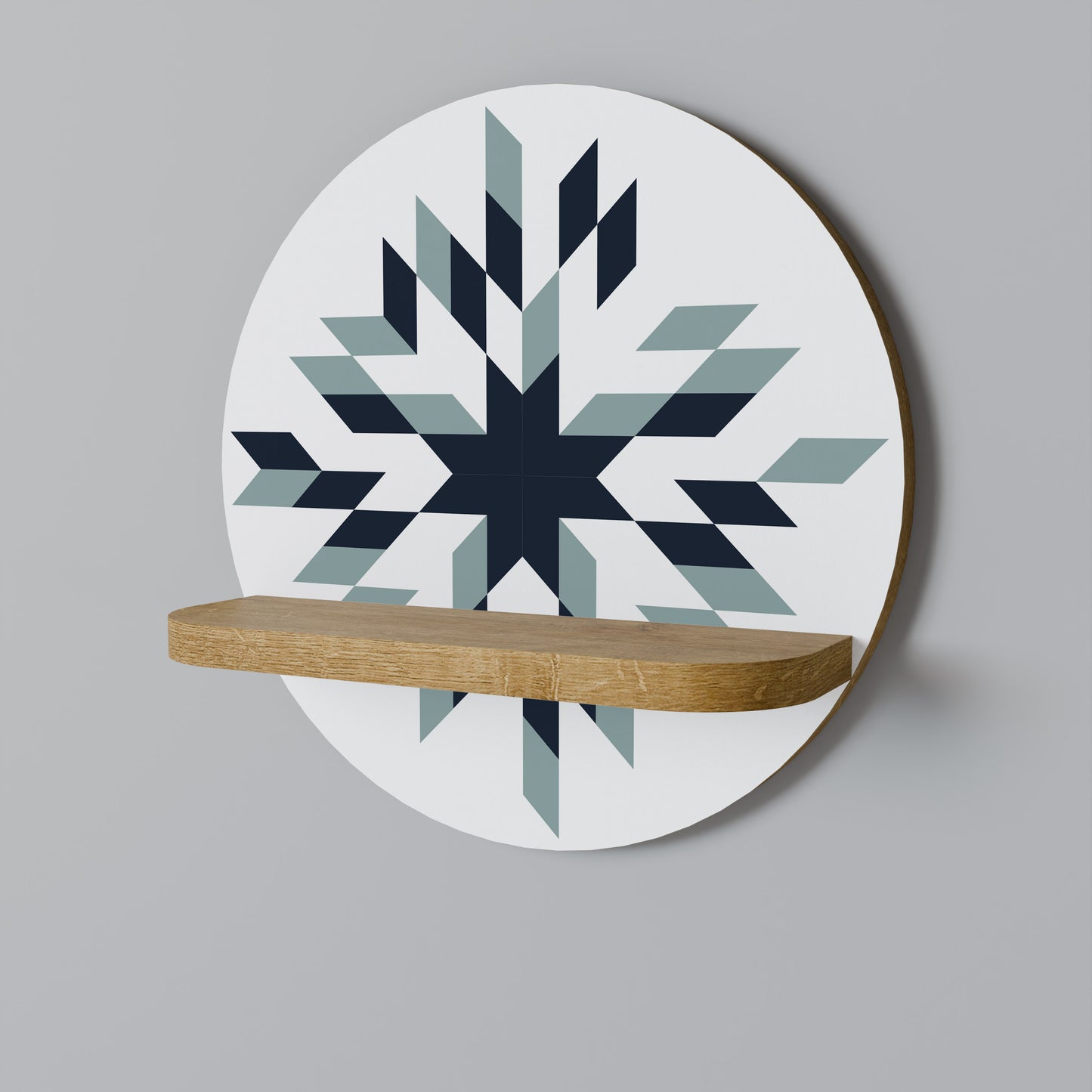 DAWN MOSAIC Rund Konsthylla I Ekeffekt
