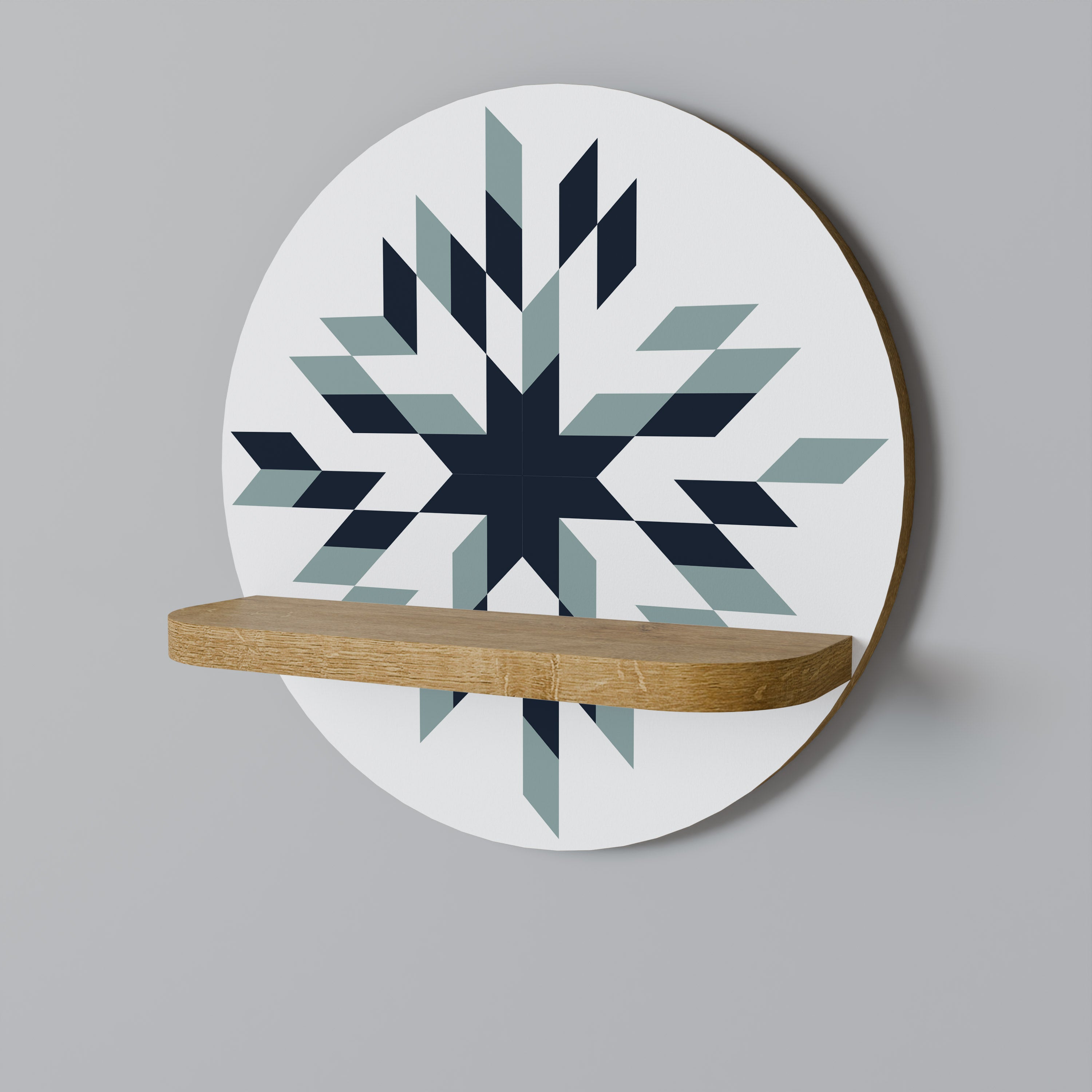 DAWN MOSAIC Rund Konsthylla I Ekeffekt