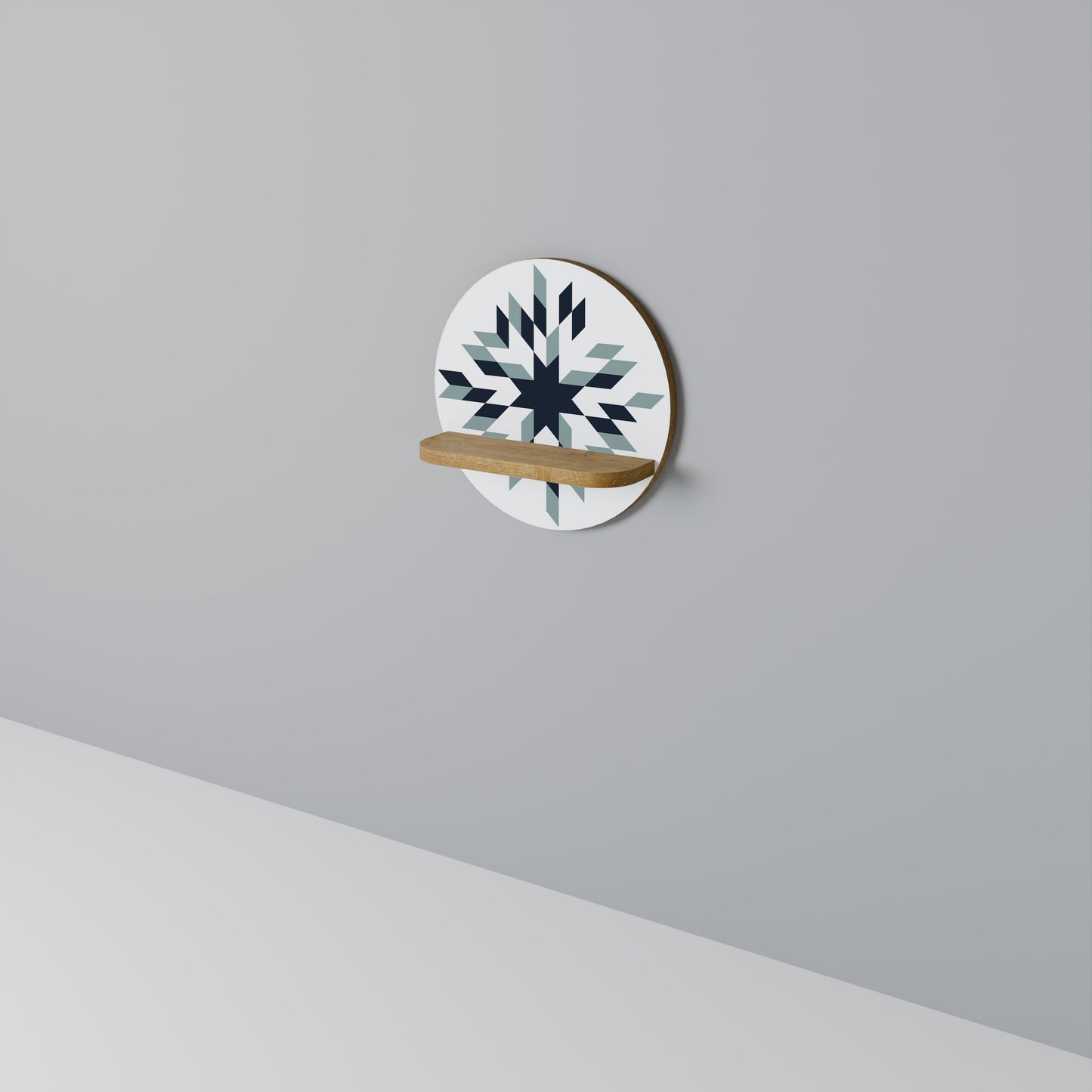 DAWN MOSAIC Rund Konsthylla I Ekeffekt