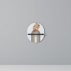 LEAF ON THE TOP Oval Art Shelf In Black Finish