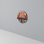 COLORBURST CONSTRUCT Oval Art Shelf In Black Finish