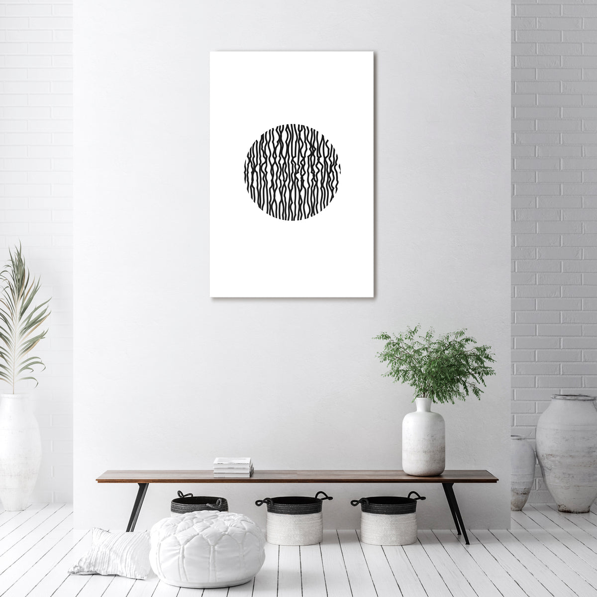 LUNA LINES Vertical Canvas Print