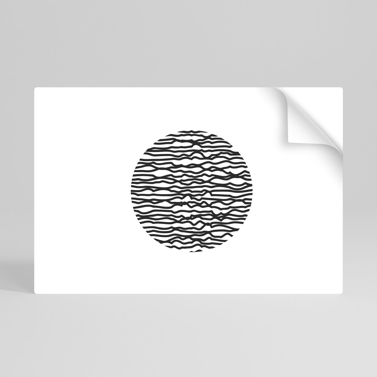 LUNA LINES Självhäftande Horisontell Poster
