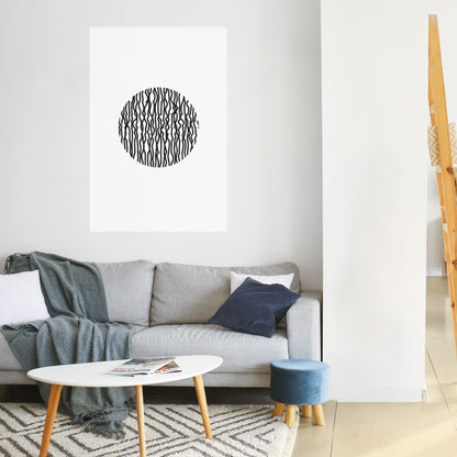 LUNA LINES Peel and Stick Vertical Poster