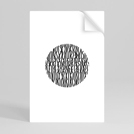 LUNA LINES vertikal poster med självhäftande motiv