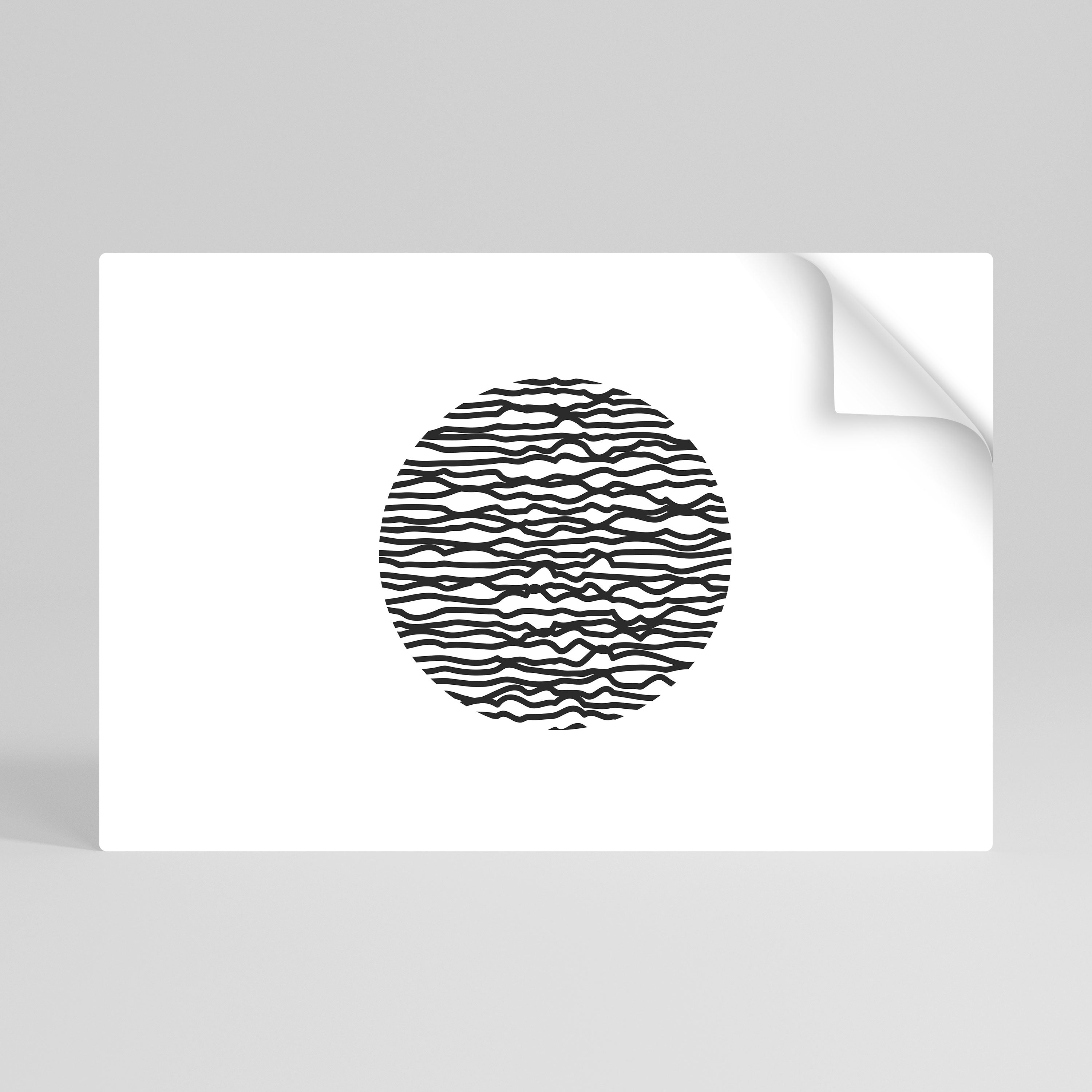 LUNA LINES horisontell affisch med självhäftande motiv