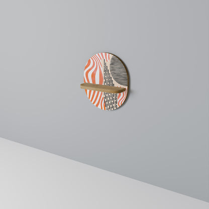 SUBLIMA SYNTES Oval konsthylla i ekeffekt