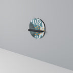 SHROUDED SHAPES Oval Art Shelf In Black Finish