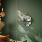 SHROUDED SHAPES Oval Art Shelf In Black Finish