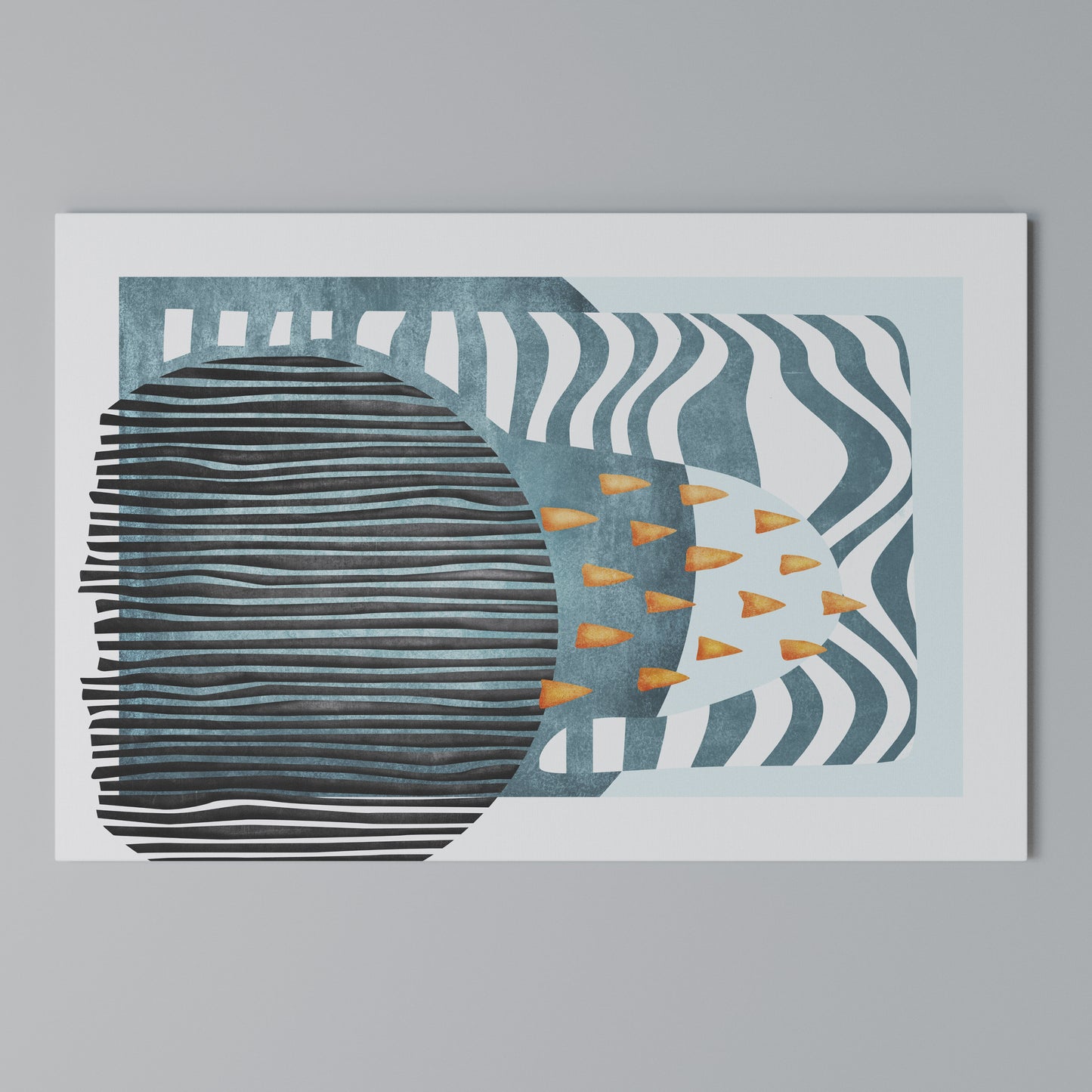 SHROUDED SHAPES Horizontal Canvas Print