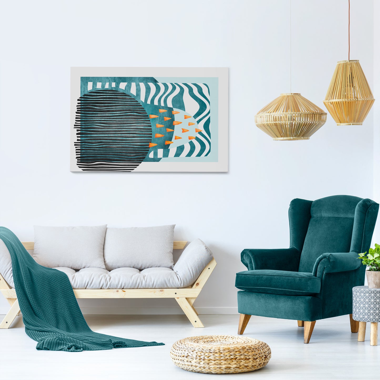 SHROUDED SHAPES Horizontal Canvas Print