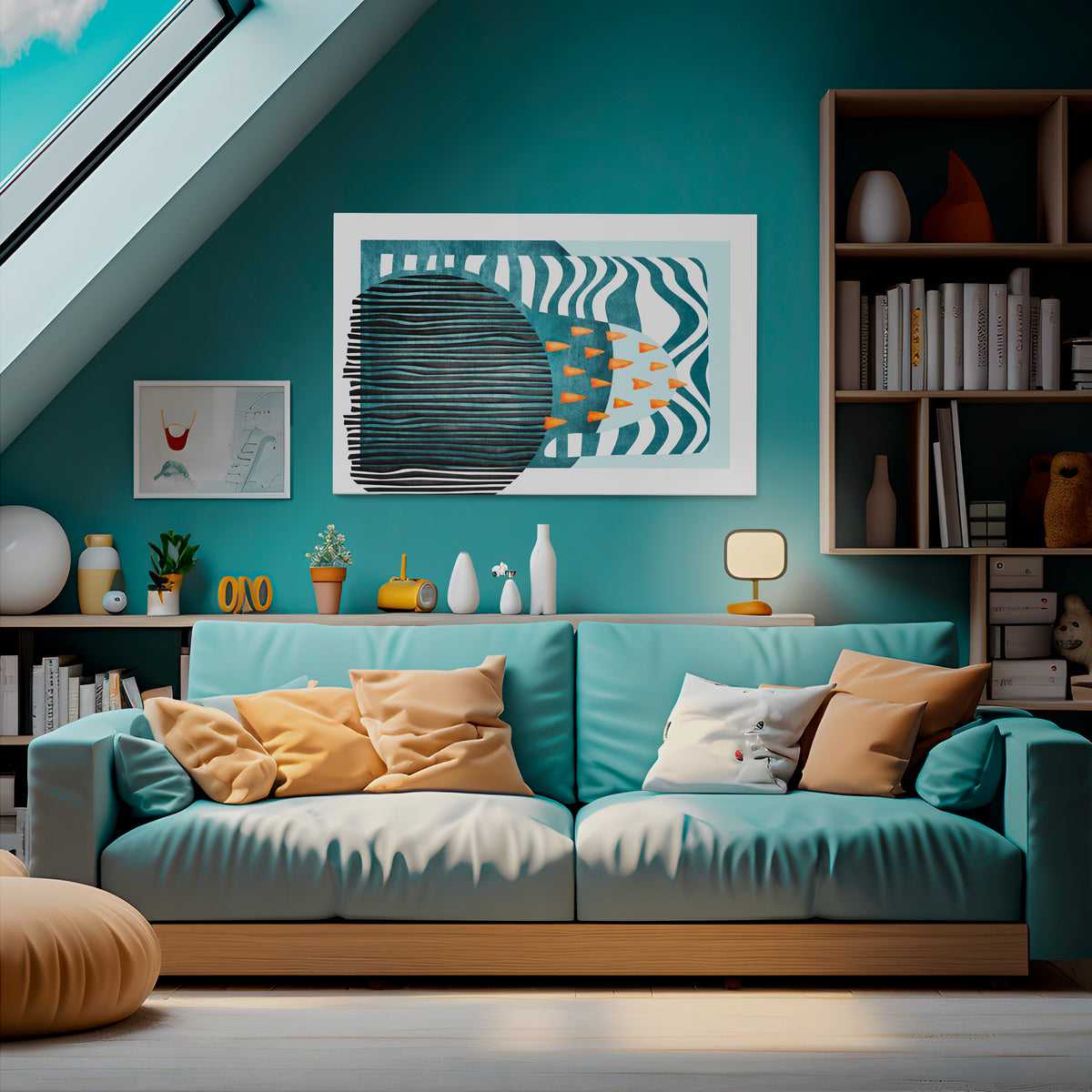 SHROUDED SHAPES Horizontal Canvas Print