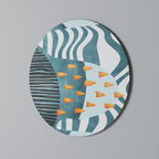 SHROUDED SHAPES Round Wall Art