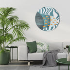 SHROUDED SHAPES Round Wall Art