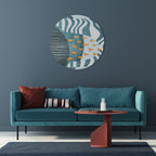 SHROUDED SHAPES Round Wall Art
