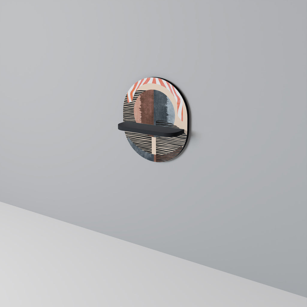 VISKAR AV FORM Oval konsthylla i svart finish