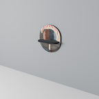 WHISPERS OF FORM Oval Art Shelf In Black Finish