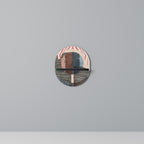 WHISPERS OF FORM Oval Art Shelf In Black Finish