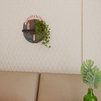 WHISPERS OF FORM Oval Art Shelf In Black Finish