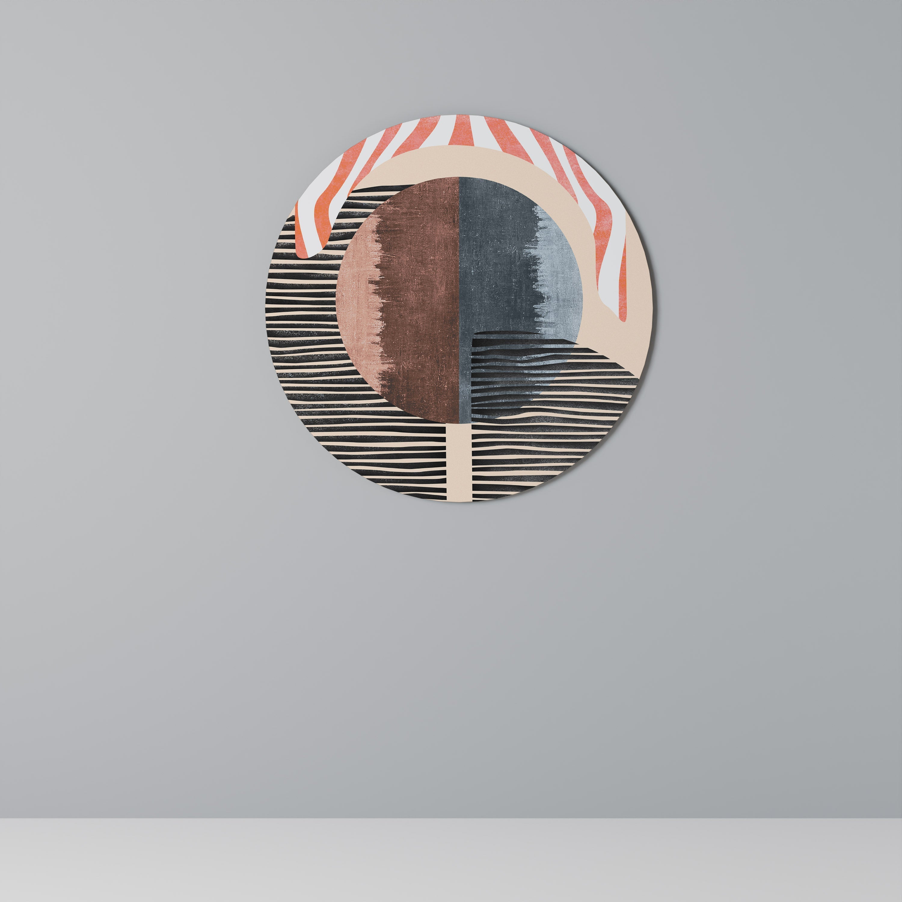 VISKNINGAR AV FORM Rund Väggdekoration