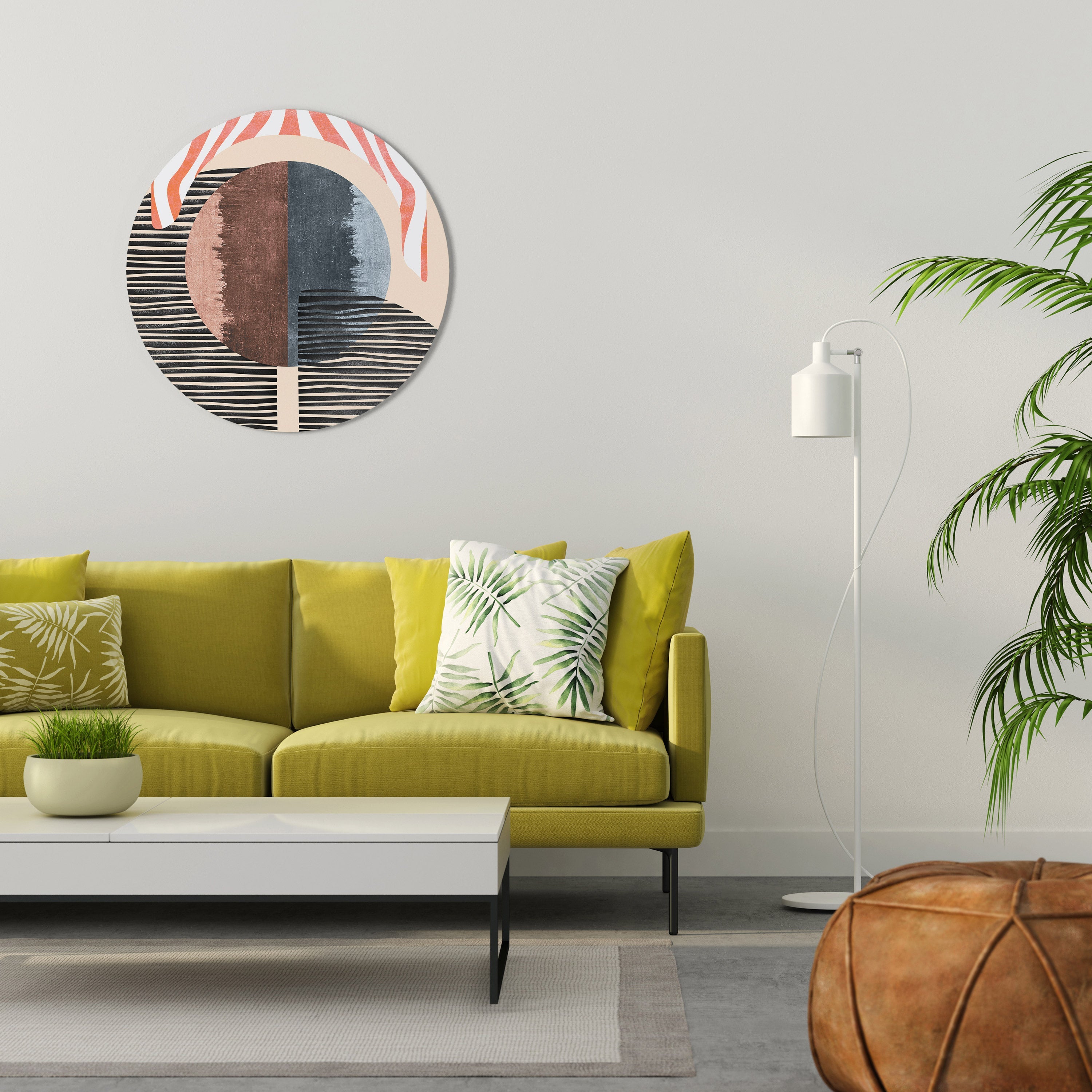 VISKNINGAR AV FORM Rund Väggdekoration