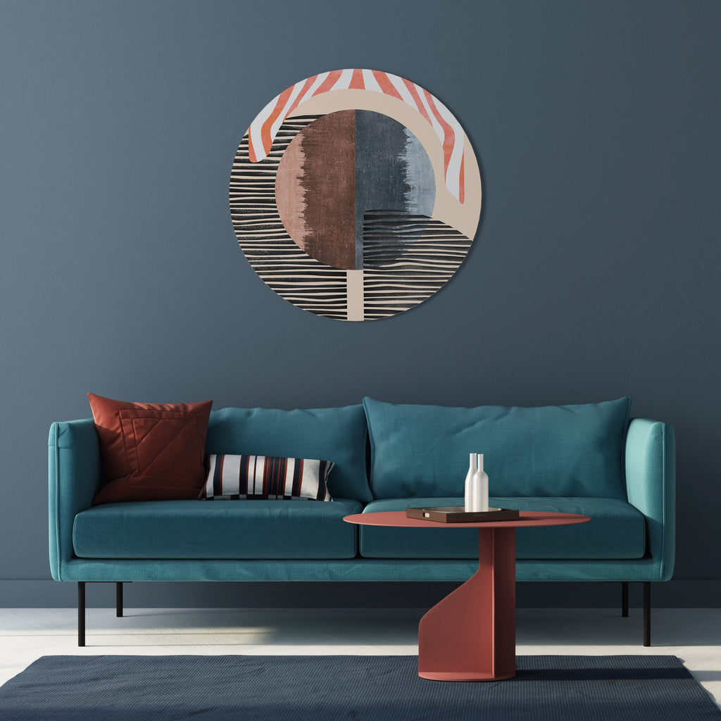 VISKNINGAR AV FORM Rund Väggdekoration