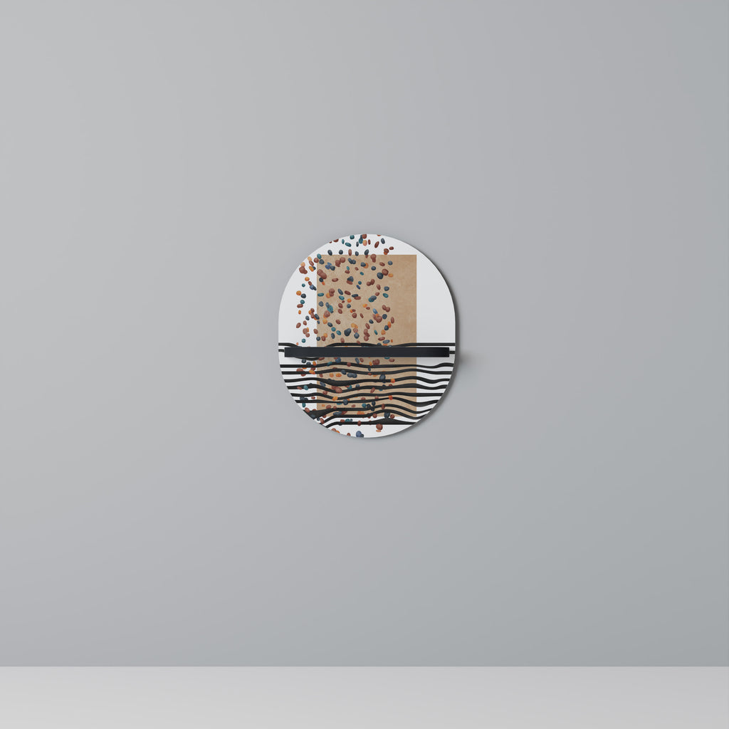 IMAGINARY RAIN Oval konsthylla i svart finish