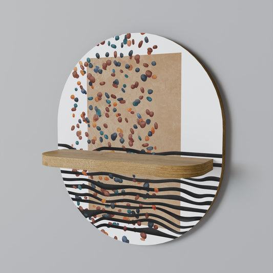IMAGINARY RAIN Oval Art Hylla I Ekeffekt