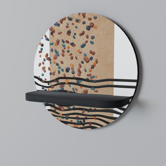IMAGINARY RAIN Rund Konsthylla I Svart Finish