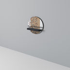 IMAGINARY RAIN Rund Konsthylla I Svart Finish