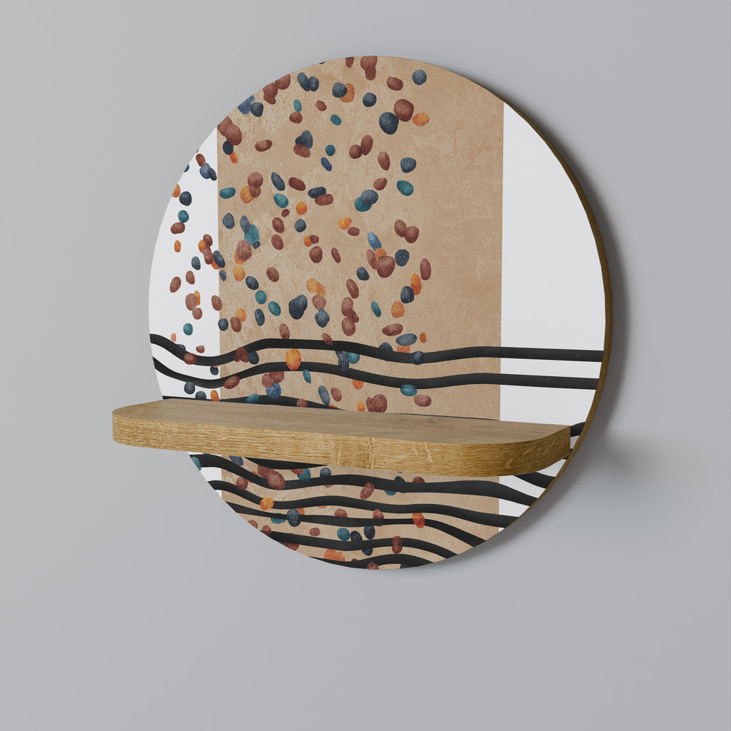 IMAGINÄRT REGN Rund Konsthylla I Ekeffekt