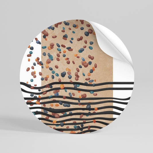 IMAGINARY RAIN Peel and Stick Round Sticker