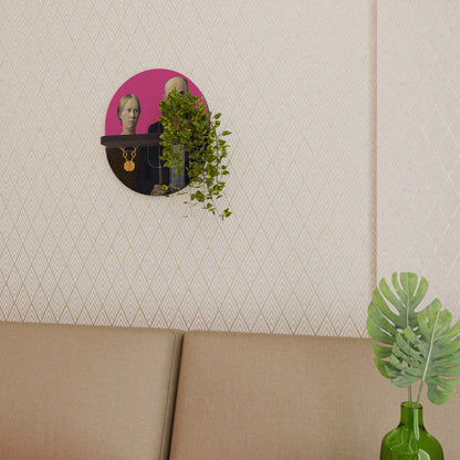 AMERICAN GOTHIC BLING Oval konsthylla i svart finish
