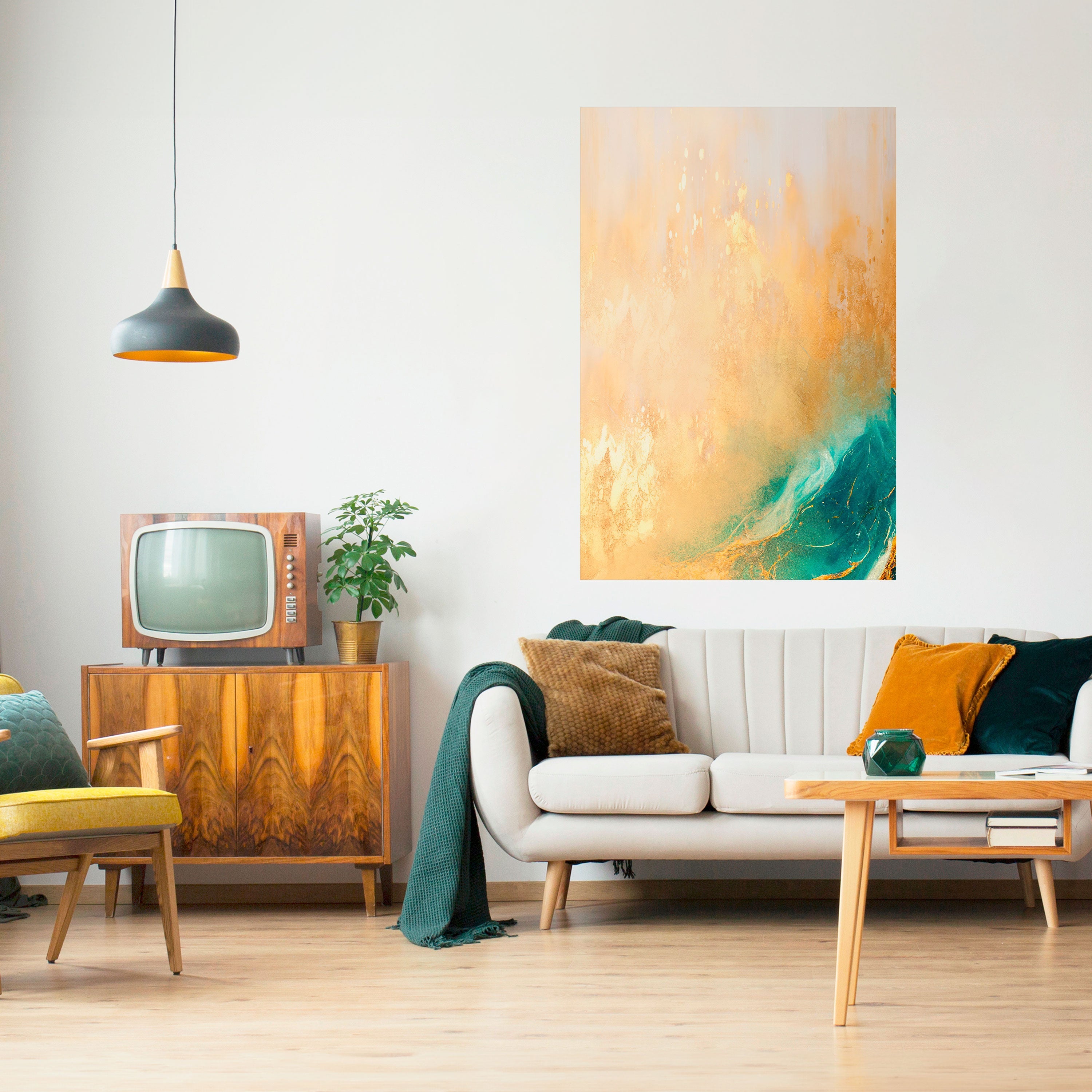 AZURE DREAMS vertikal poster med självhäftande motiv