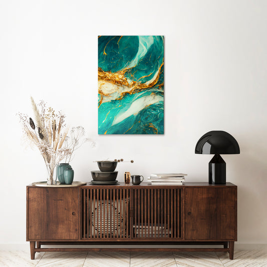 GILDED WHISPERS Vertical Canvas Print
