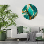 GILDED WHISPERS Round Wall Art