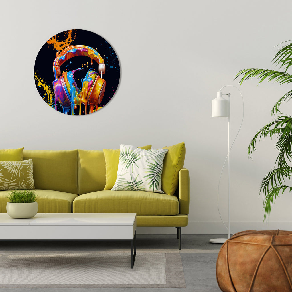 MUSIK ÄR MIN EXTRA Rund Väggdekoration