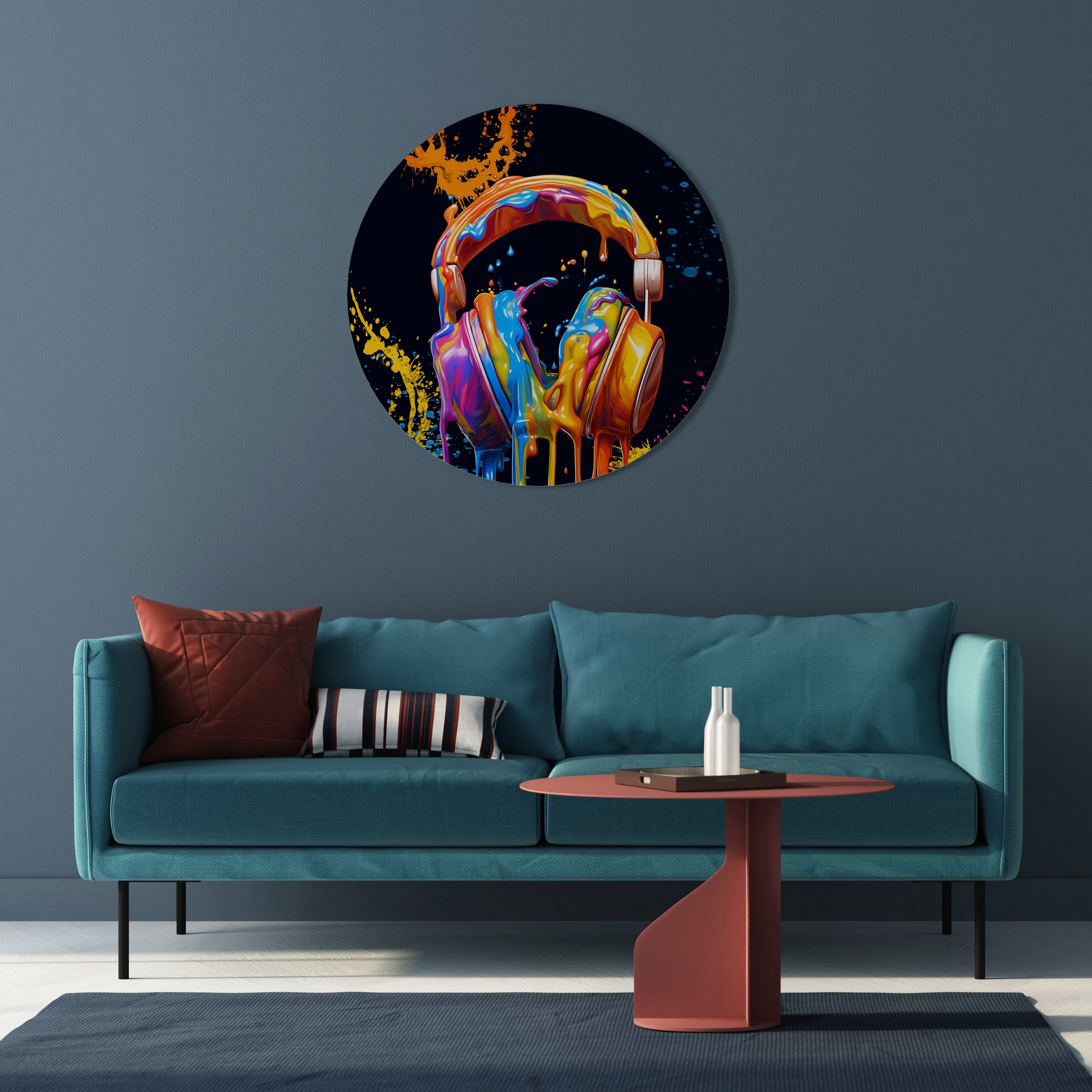 MUSIK ÄR MIN EXTRA Rund Väggdekoration