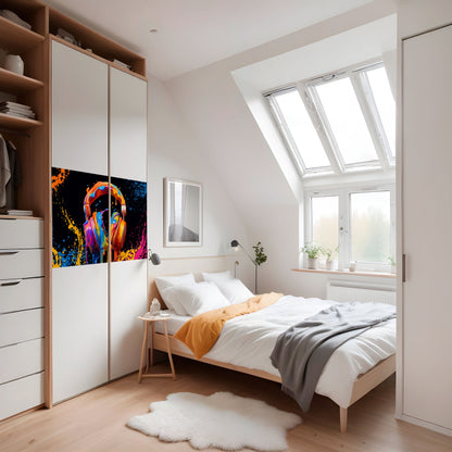 MUSIK ÄR MIN EXTRA HÄRLIGHET Horisontell Poster med självhäftande text