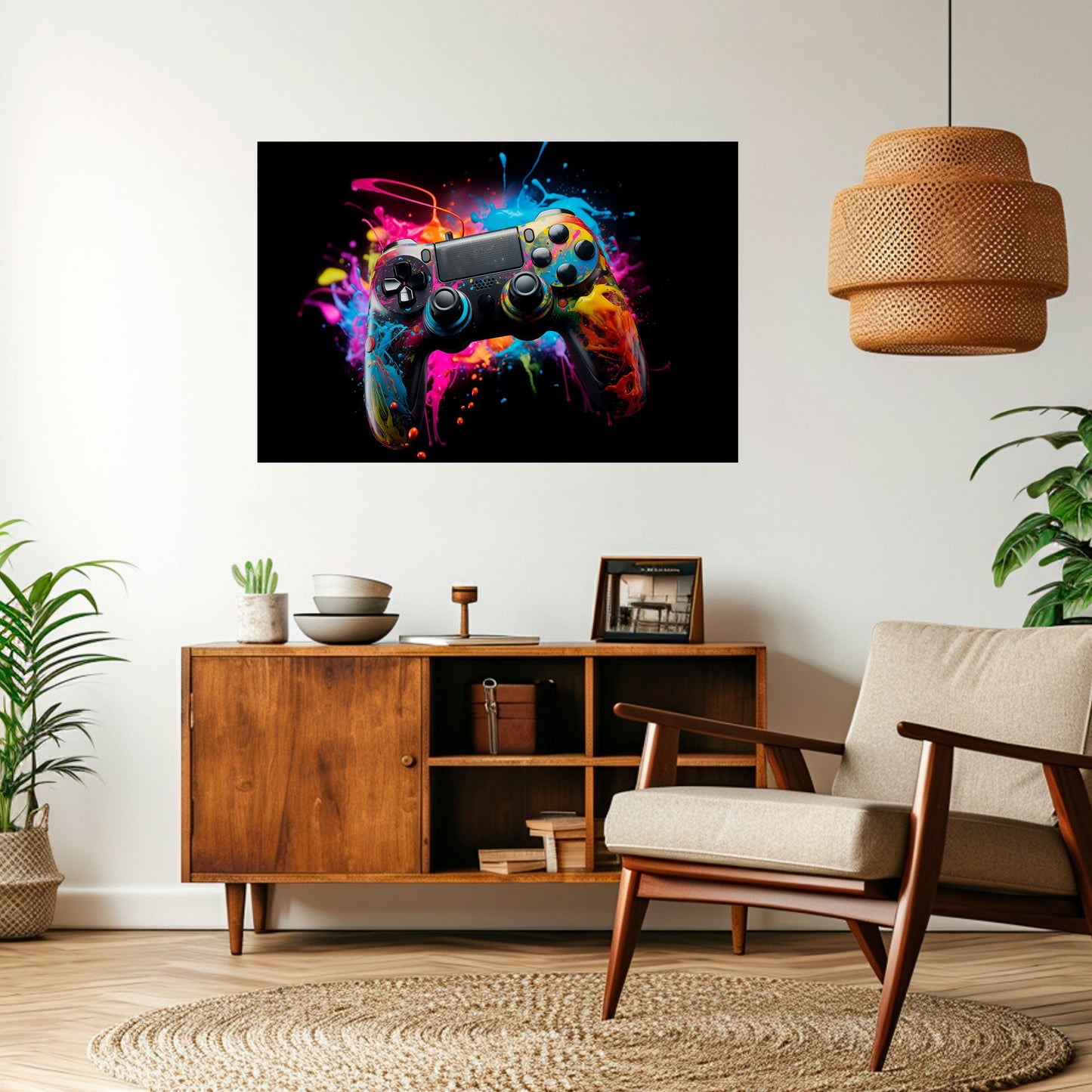 CYBERNETIC GAME Peel and Stick Horizontal Poster