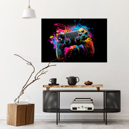 CYBERNETIC GAME Peel and Stick Horizontal Poster