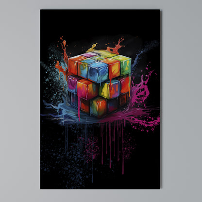 CUBE FUSION Vertical Canvas Print