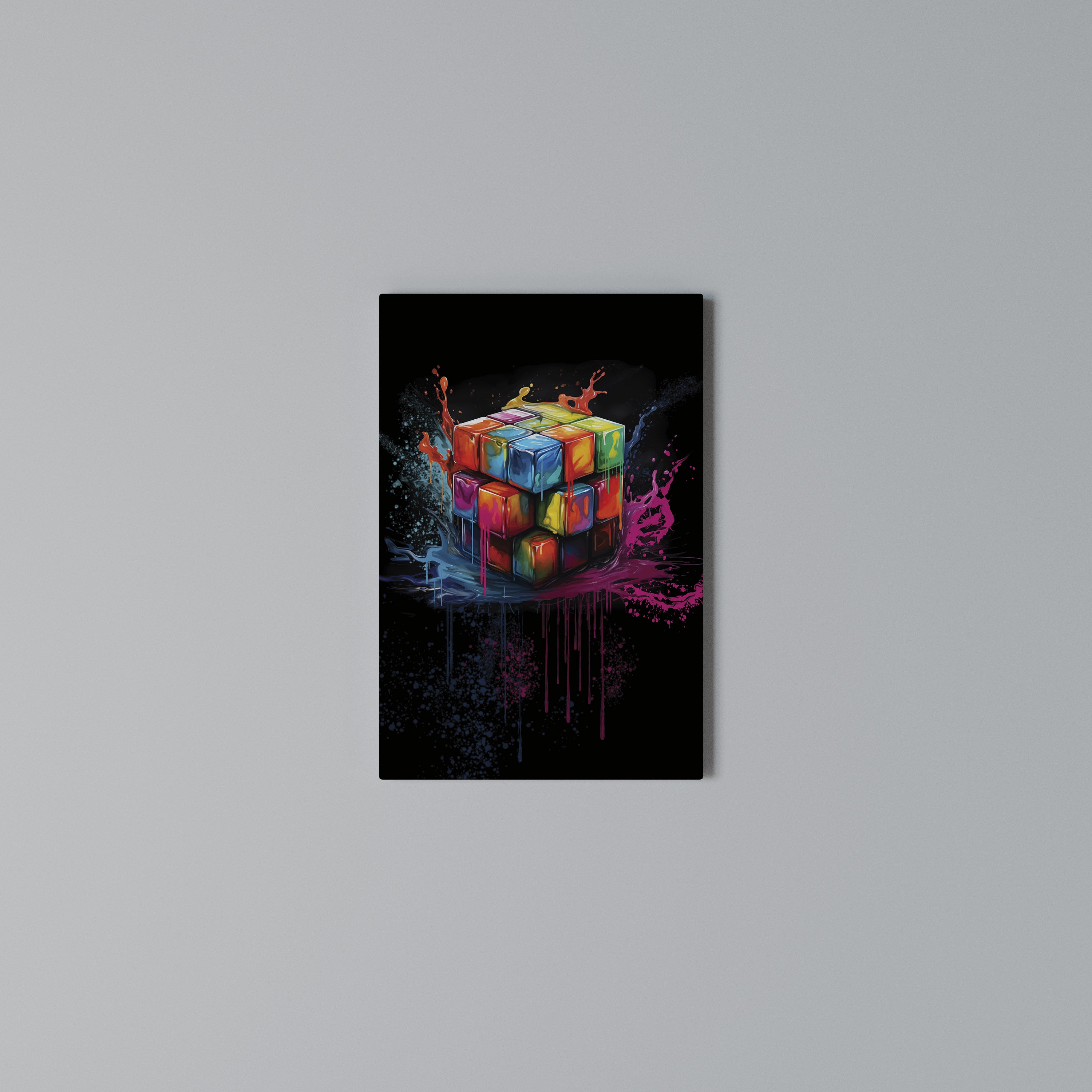 CUBE FUSION Vertical Canvas Print